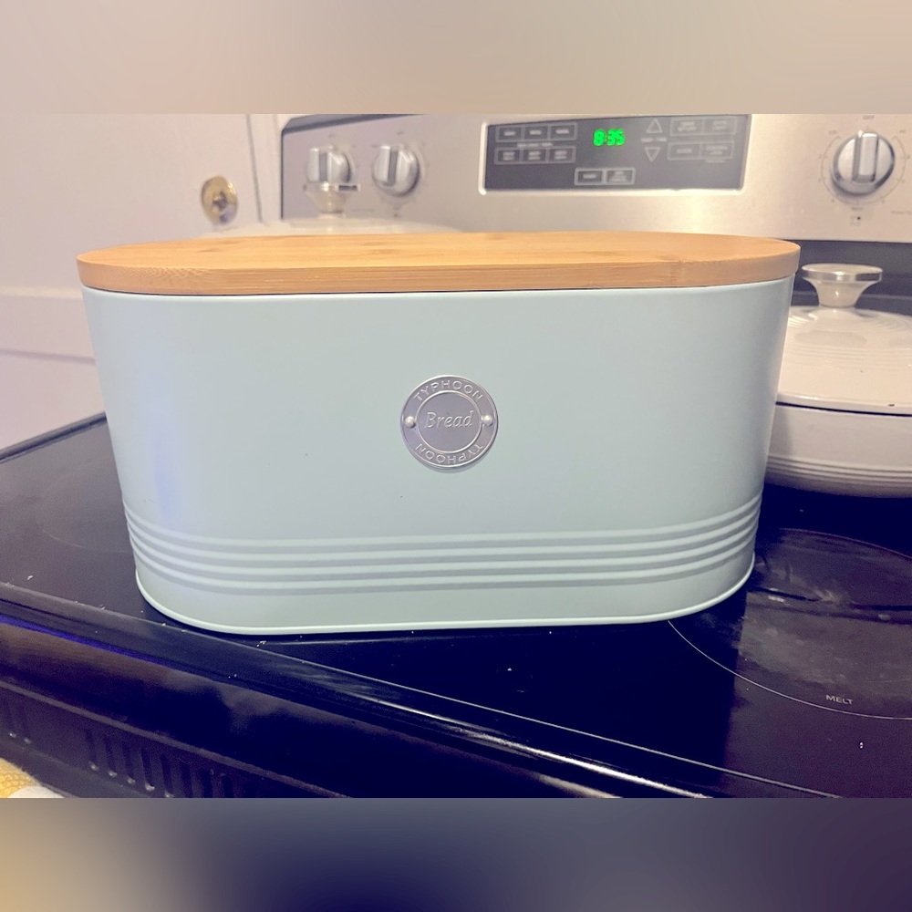 Anthropologie French Blue Bread Box